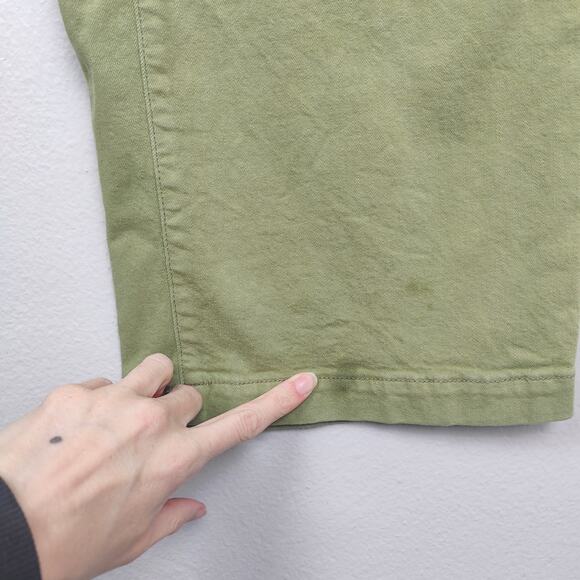 Madewell The Petite Emmett 2.0 Wide-Leg Pants Womens 26P‎ Garment-Dyed Green - Picture 4 of 9